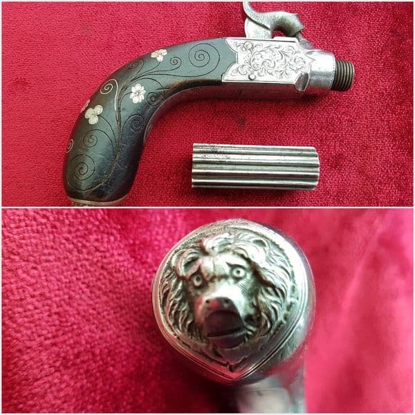 A fine percussion pocket pistol engraved MATHEWS of KENDALL. Circa 1840. Good condition. Ref 9953.